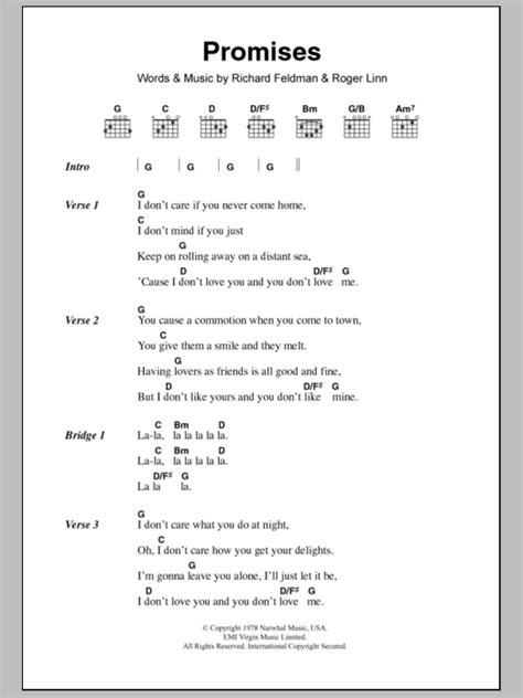 eric clapton promises chords|guitar chords for promises.